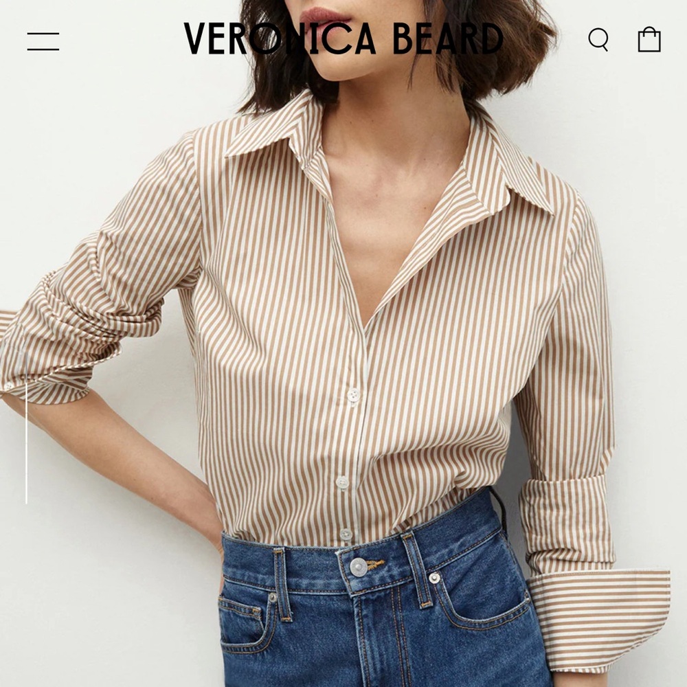 Veronica Beard Amelia button down shirt. Size 16, new with tags.